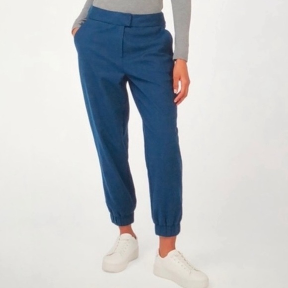 Sweaty Betty Pants - NWT Sweaty Betty Jogger 7/8 Trail Pant Window Pane Plaid Beatle Blue XS Flannel